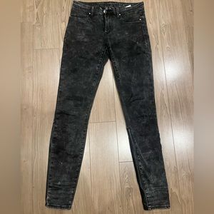 BLANCK NYC black jeans with leather backs size 27